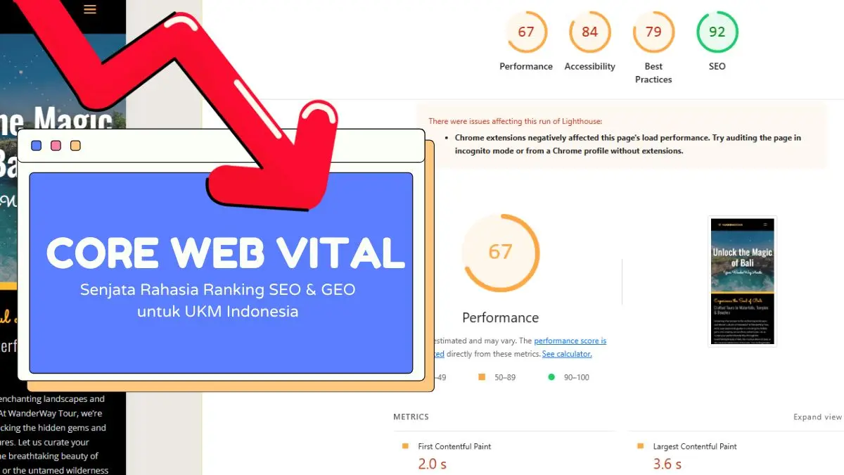Core Web Vitals 2026 Senjata Rahasia Ranking SEO & GEO untuk UKM Indonesia